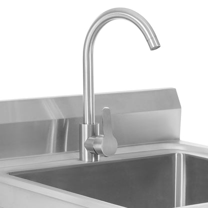 Keukenspoelbak – Spoelbak Keuken – Wasbak Keuken – Gootsteen – Enkele Spoelbak – Roestvrij Staal – 45x41x23 cm – Verstelbare Pootjes & Snelle Afvoer