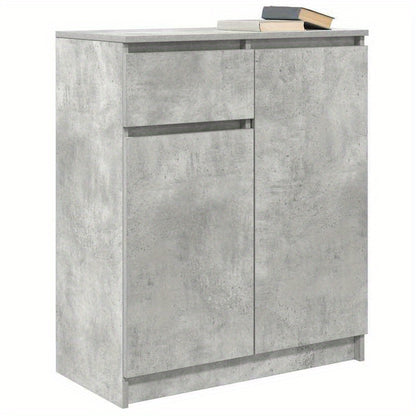 Sideboard met lade 71x35x84cm chipboard concrete gray Practical and removable