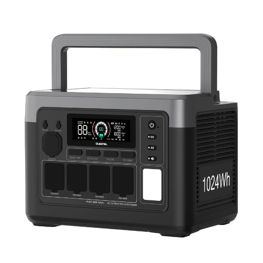 Zonne-accu – Powerstation – Draagbare Generator – Noodstroomvoorziening – Solar Generator – 1024Wh Capaciteit – 1800W Pure Sinusgolf Uitgang