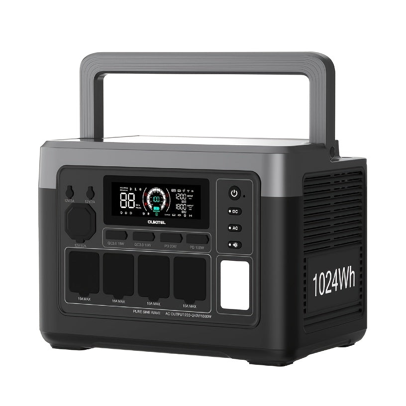 Power Station – Solar Generator – Solar Battery Charger – Travel Power Backup – Emergency Power Supply – LiFePO4 Batterij – 2200W AC Uitgang – Compact & Draagbaar