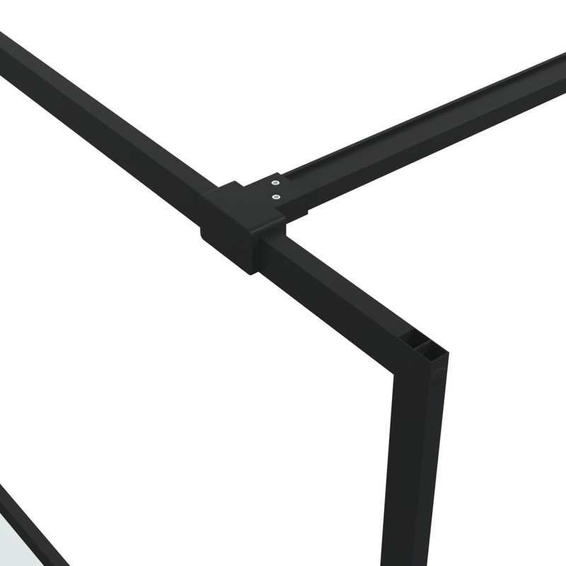 Douchewand – Douchewandje – Douchepaneel – Veiligheidswand – Inloopdouchewand – Zwart aluminium frame – 80x195 cm Semi-mat ESG veiligheidsglas