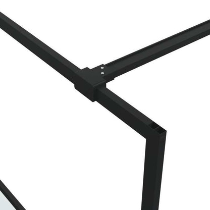 Douchewand – Douchewandje – Douchepaneel – Veiligheidswand – Inloopdouchewand – Zwart aluminium frame – 80x195 cm Semi-mat ESG veiligheidsglas