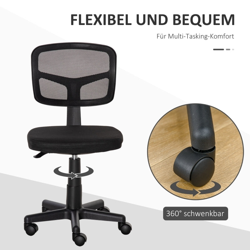 Vinsetto office chair ergonomic desk chair height -adjustable swivel chair space -saving black, Office Seat Cover, Workspace Furniture, Compact Seating, Minimalist Stool, Smooth Mobility, Highquality Materials, Corporate Setu