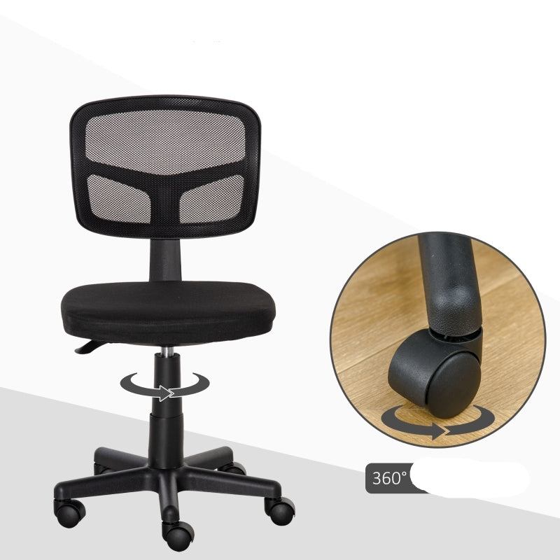 Ergonomische Bureaustoel – Bureaustoel – Werkstoel – Kantoorstoel – Draaistoel – Zwart – Verstelbare Zithoogte – 360° Draaibaar
