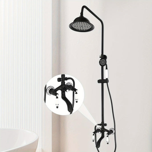 Regendouche Set – Douchepaneel – Handdouche – Douchekop – Douchekraan – Roestvrij Staal – 3 Waterstanden – 360° Draaibaar