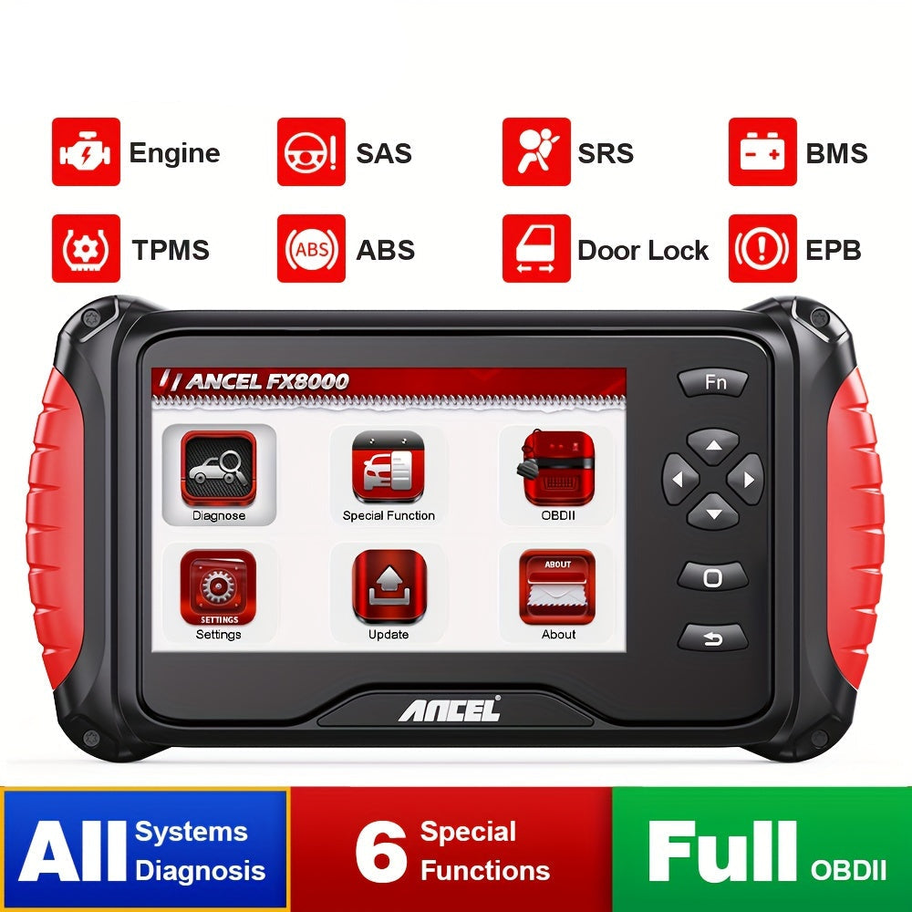 OBD2 Scanner – Auto Diagnosetool – Foutcode Lezer – Reset Gereedschap – Systeemdiagnose – USB Voeding Zonder Batterij – ABS Ontluchting & Olie Service Reset