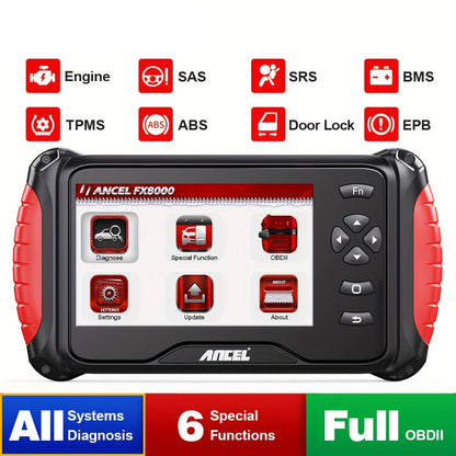 OBD2 Scanner – Auto Diagnosetool – Foutcode Lezer – Reset Gereedschap – Systeemdiagnose – USB Voeding Zonder Batterij – ABS Ontluchting & Olie Service Reset