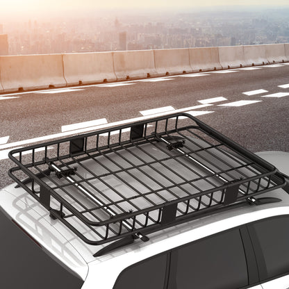 Universele Dakkofferdrager – Dakdrager – Bagagedrager – Roof Rack – Auto Dakrek – Robuust Metalen Frame – Maximale Draagkracht 100 kg – Zwart – 162x99x16 cm