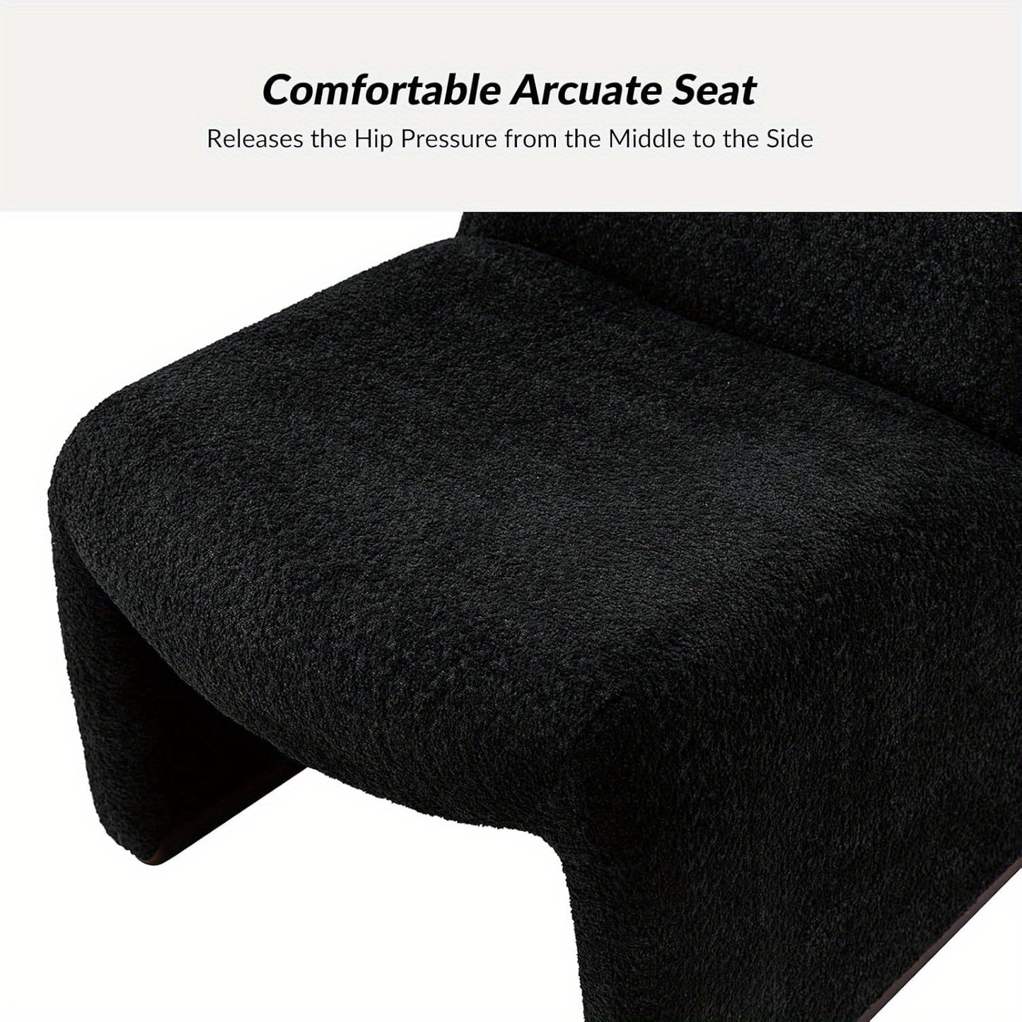 Lounge Stoel – Fauteuil – Zithoekstoel – Armstoel – Designstoel – Modern Zwart – Ergonomisch Gestoffeerd – Massief Houten Frame