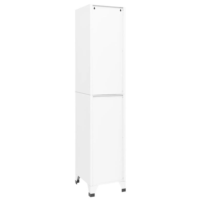 Lockerkast – Veiligheidskast – Opbergkast – Kantoorkast – Lockerkast Wit – Staal – Brandvertragend – Geluidsarm – Hoge Draagkracht – 38x40x180 cm