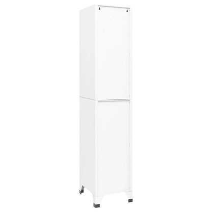 Lockerkast – Veiligheidskast – Opbergkast – Kantoorkast – Lockerkast Wit – Staal – Brandvertragend – Geluidsarm – Hoge Draagkracht – 38x40x180 cm