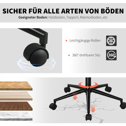 Ergonomische Bureaustoel – Kantoorstoel – Bureaustoel Mesh – Werkstoel – Draaistoel – Grijs – Verstelbare Zithoogte – Inklapbare Armleuningen
