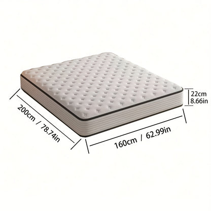 Pocketvering Matras – Latexmatras – Veer Matras – Binnenvering Matras – 160x200 cm – Medium Stevig – Memory Foam Toplaag