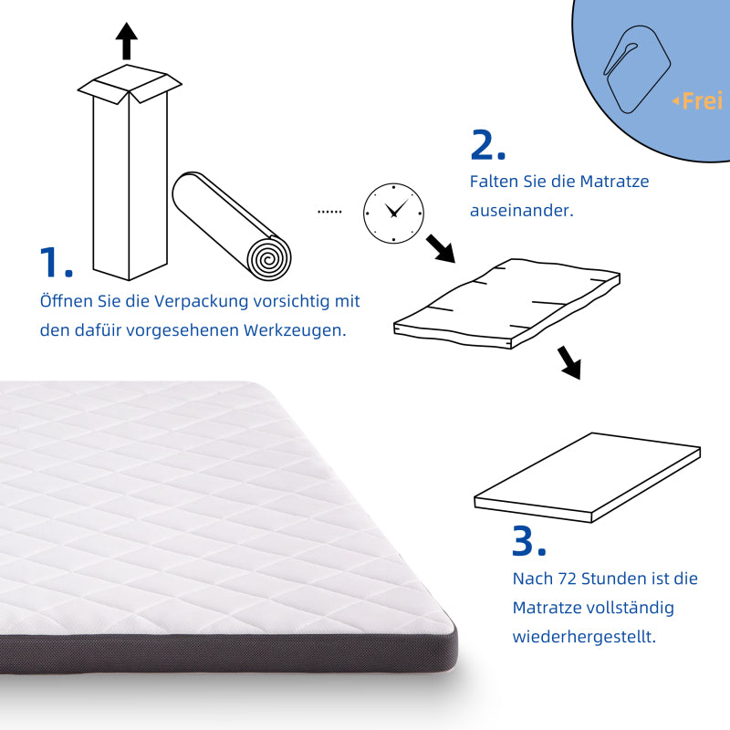 Medium-Firm Matras – H3 Matras – 7-Zones Matras – Orthopedische Matras – Allergievriendelijke Matras – 160x200 cm – OEKO-TEX Gecertificeerd – Ergonomische Rugondersteuning