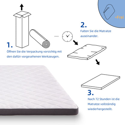 Medium-Firm Matras – H3 Matras – 7-Zones Matras – Orthopedische Matras – Allergievriendelijke Matras – 160x200 cm – OEKO-TEX Gecertificeerd – Ergonomische Rugondersteuning