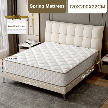 Pocketveringmatras 160x200 cm – Matras – Ledikantmatras – Springveermatras – 7-Zones Matras – 22 cm Hoogte – 7-Zone Ondersteuning & Ademend & Stil
