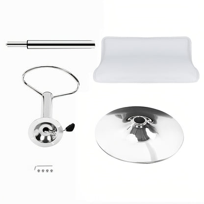 Barstoel – Barkruk – Barstoel Keuken – Barkrukken Set – Barstoelen – Verstelbare Zithoogte 55-75 cm – 360° Draaibaar – Wit PU Leer – Met Metalen Onderstel