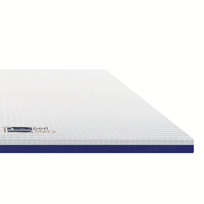 BedStory Topper 160 X 200cm, 5cm High, H4 Mattress Topper Made Of Cold Foam, Washable Cover Mattress Topper for Caravan Sofa Bed Box Spring Bed