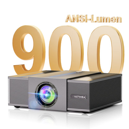 Projector – Beamer – Home Cinema – Multimedia Projector – Smart Projector Zwart – 900 ANSI Lumen Helderheid – 4K Decoding & HDR10+