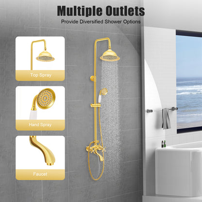 Doucheset – Douchekraan – Shower Fitting – Regendouche – Handdouche – 4-in-1 Functie – Verstelbare 73-116 cm Glijstang