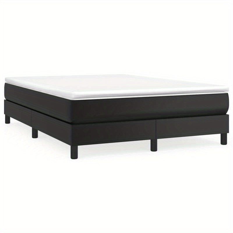 Bed frame Black 140x200cm in Imitation leather Practical, removable, suitable for all seasons