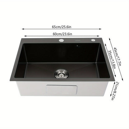 RVS Spoelbak – Keukenspoelbak – Inbouwspoelbak – Wasbak – Horecaspoelbak – Groot & Diep Ontwerp – 304 Roestvrij Staal Met Nano-Coating
