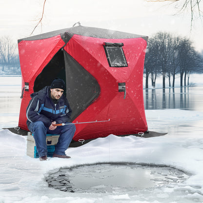 Pop-up IJsvis Shelter – IJsvis Tent – IJsvis Shelter – Vistuinhuis – Vistuinhut – Lichtgewicht & Draagbaar – Water- en Windbestendig Polyester
