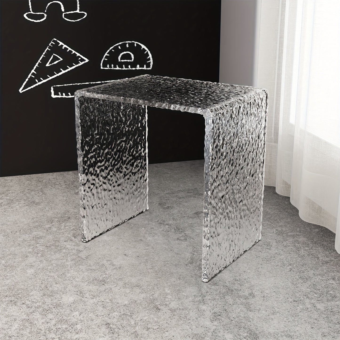 Bijzettafel – Side Table – Salontafel – Nachtkastje – Banktafel – Transparant Acryl – Compact & Stevig – 42x40x29 cm