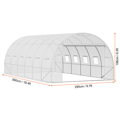 Kweekkas – Tuinkas – Broeikas – Tunnelkas – Serre – Groot Walk-In Ontwerp – Gegalvaniseerd Stalen Frame – 140g/m² PE Waterdichte Cover