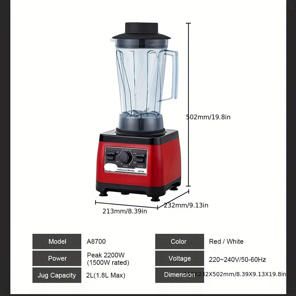 Blender – Smoothiemaker – Sapjesmaker – Keukenmixer – Mixer – 2200W Motor – Duurzaam Design