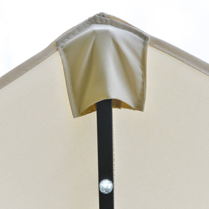 Ovale Zonwering – Schaduwdoek – Terrasdoek – Zonnescherm – Buitenluifel – Crème Kleur – 440 x 256 cm – Weerbestendig Materiaal