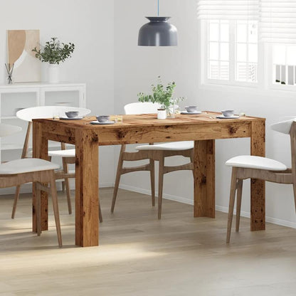 Eettafel – Tafel Voor Eetkamer – Keukentafel – Eetkamertafel – Moderne Tafel – Massief Hardhout – Natuurlijke Bruine Tinten – 140x74,5x76 cm – Stevige Constructie – Eenvoudige Montage