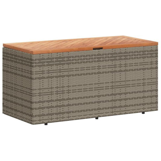 Opbergkist Tuin – Tuinopbergbox – Kussenbox – Tuinkist – Opbergbox – Ruim 110x50x54 cm – Duurzaam PE Rattan & Eikenhout Frame