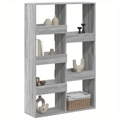 Room Divider 100X33X155.5 Cm Made of Treated Wood in Gray Sonoma Oak. Suitable for Office, Bedroom, Living Room, And Study.