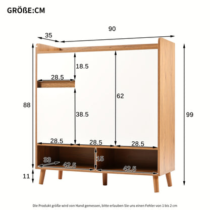 Modern Minimalist Metal Shoe Cabinet with Adjustable Shelves - 6-Drawer Chest of Drawers, Sideboard & Storage Organizer for Home, Space-Saving Contemporary Design, Shoe Cabinet, Sleek Finish Furniture
