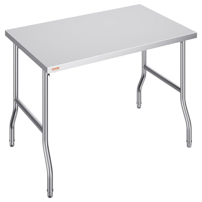 Werktafel – RVS Werkbank – RVS Tafel – Keukentafel – Werkbank Inklapbaar – Roestvrij Staal 201 – 122x61 cm – Draagvermogen 100 kg
