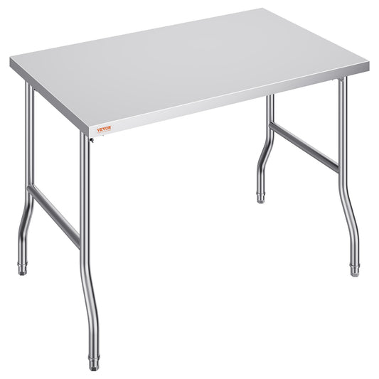 Werktafel – RVS Werkbank – RVS Tafel – Keukentafel – Werkbank Inklapbaar – Roestvrij Staal 201 – 122x61 cm – Draagvermogen 100 kg
