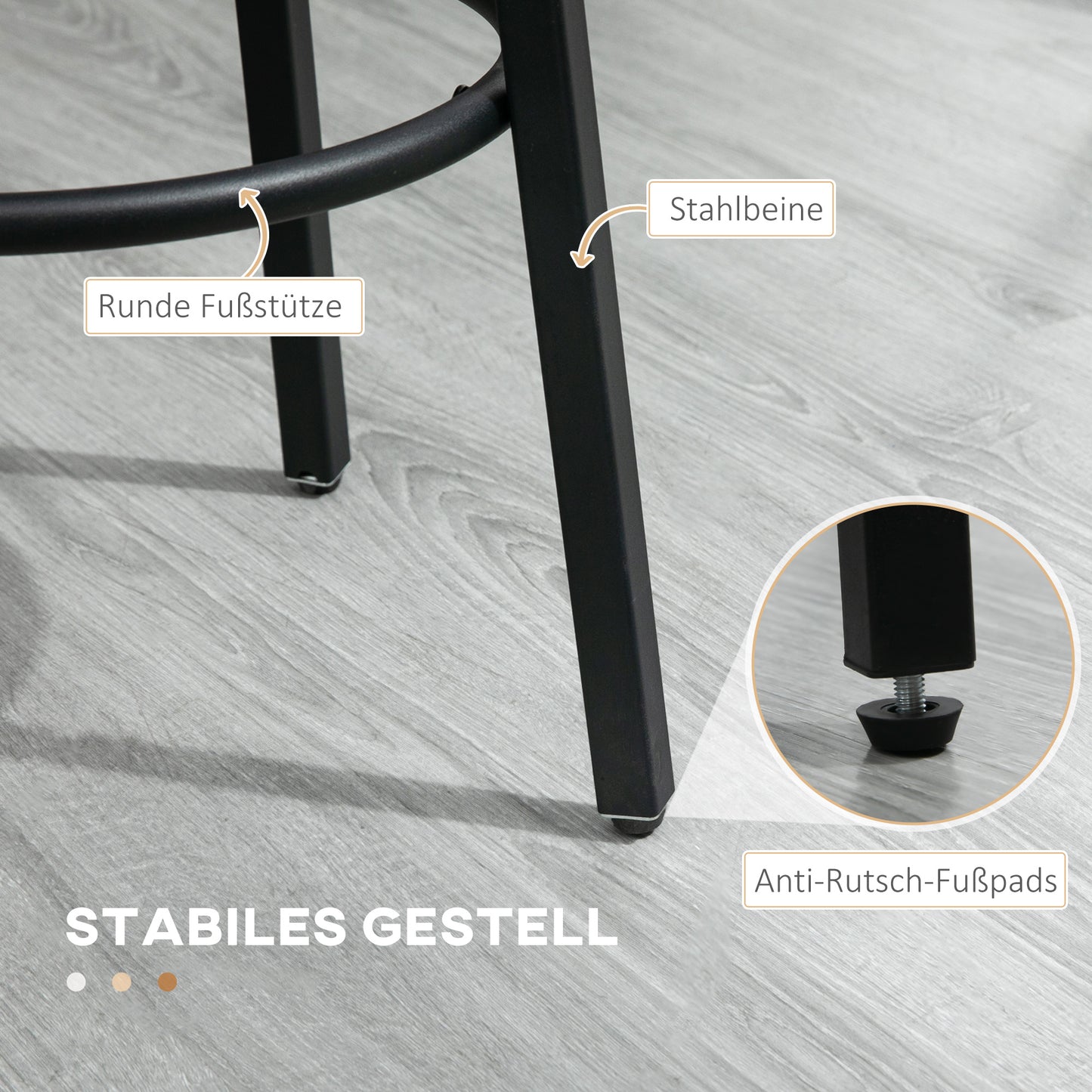 Barkrukken – Barstoelen – Krukken – Hoge Stoelen – Industrieel Design – Rustic Brown Zitting – Zwart Metalen Frame – Comfortabele Voetensteun – 42x42x65 cm – Set Van 2