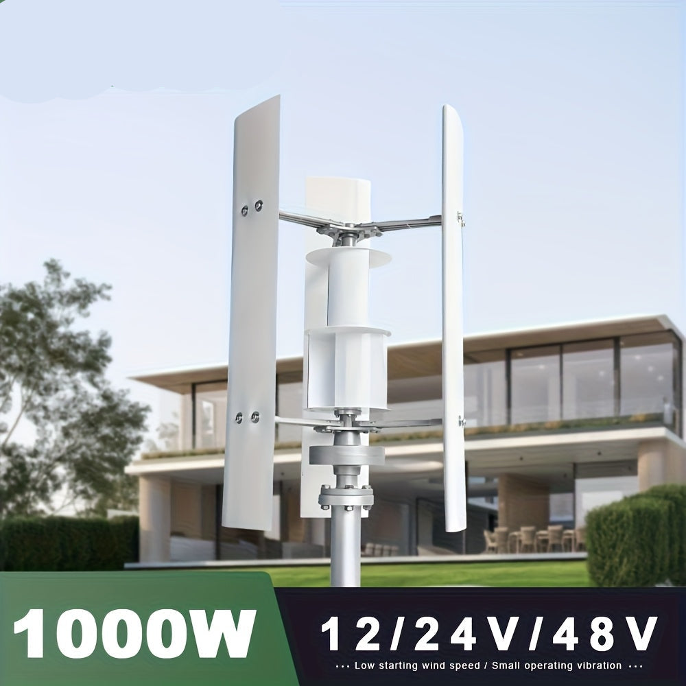 Windturbine – Mini Windgenerator – Duurzame Energie Generator – Windmolen – Off-Grid Energie – Dubbele Luchtkamers – Fluisterstil & Werkt Bij Weinig Wind