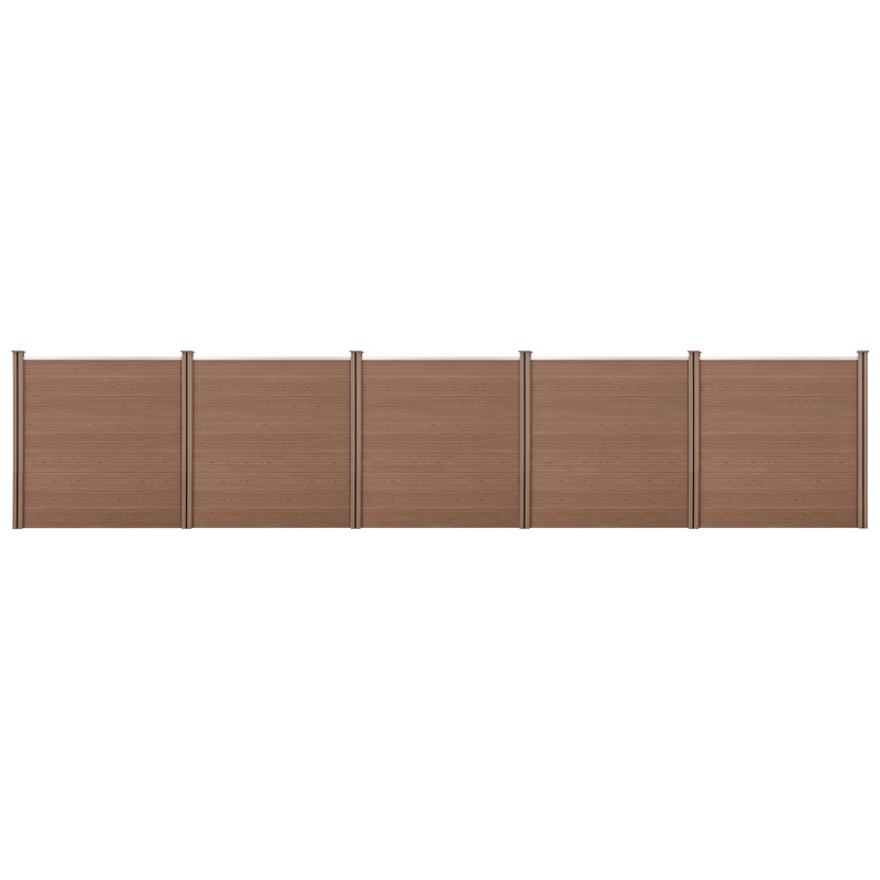WPC Tuinscherm – Tuinafscheiding – Schutting – Privacyscherm – Windscherm – Bruin 183x879 cm – Duurzaam & Weerbestendig – Eenvoudig Zelf Te Plaatsen