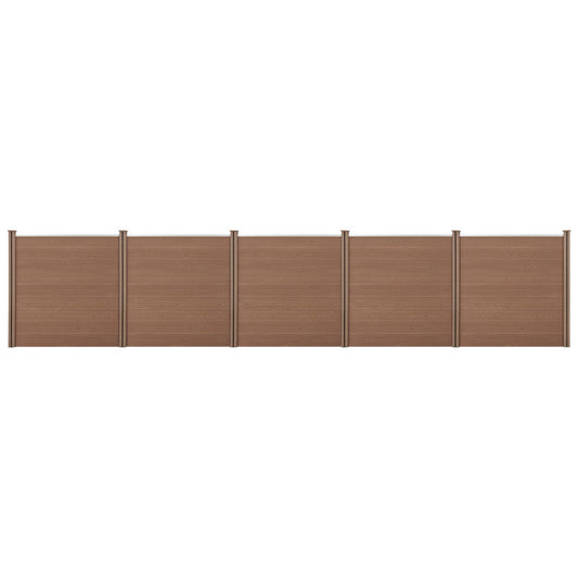 WPC Tuinscherm – Tuinafscheiding – Schutting – Privacyscherm – Windscherm – Bruin 183x879 cm – Duurzaam & Weerbestendig – Eenvoudig Zelf Te Plaatsen