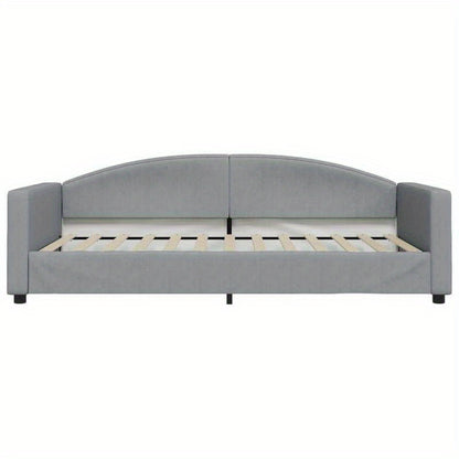 Sofa Bed – Slaapbank – Bedbank – Logeerbed – Slaapbank Met Matras – Lichtgrijze Stof – Uitneembaar Matras 100x200 cm – Geschikt Voor Elk Seizoen