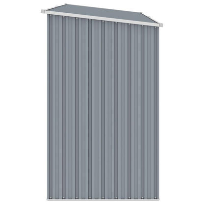 Buitenberging – Tuinberging – Opbergkast – Tuinkast – Grijze Houten Berging – 245x98x159 cm – Verzonken Staal – Weerbestendig Design