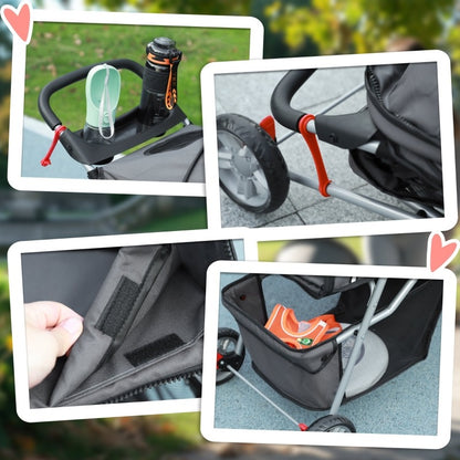 Draagbare Huisdierwagen – Dierenwagen – Hondenwagen – Kooi Op Wielen – Baby Stroller – Verstelbare Hoogte – 360° Zwenkwielen