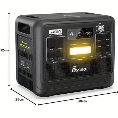 Draagbare Powerstation – Generator – Noodstroomvoorziening – Accupack – Zonne-energie Generator – 2048Wh LiFePO4 Batterij – 2400W Continu Vermogen