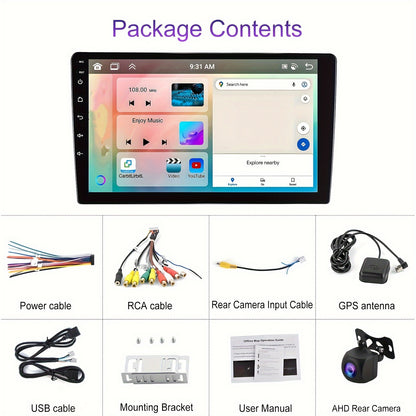 Android 13 Double Din Autoradio – 10.1" Touchscreen Navigatie – Car Stereo – Auto Radio – Multimedia Speler – Met Draadloze CarPlay & Android Auto – 4G RAM 64G ROM – DSP Geluidsverwerking