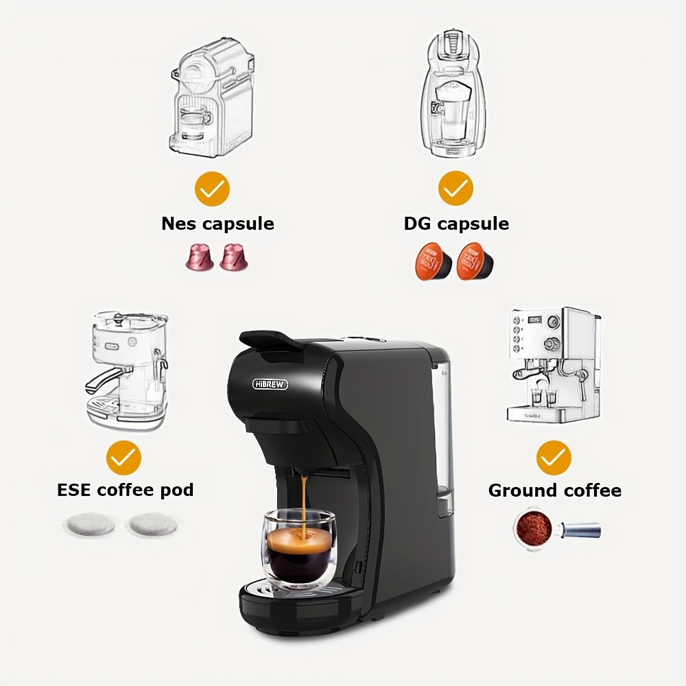 4-in-1 Koffiemachine – Espresso Machine – Capsule Koffiezetter – ESE Pod Machine – Cappuccino Maker – 19 Bar Pomp – Compact Design