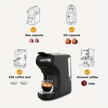4-in-1 Koffiemachine – Espresso Machine – Capsule Koffiezetter – ESE Pod Machine – Cappuccino Maker – 19 Bar Pomp – Compact Design