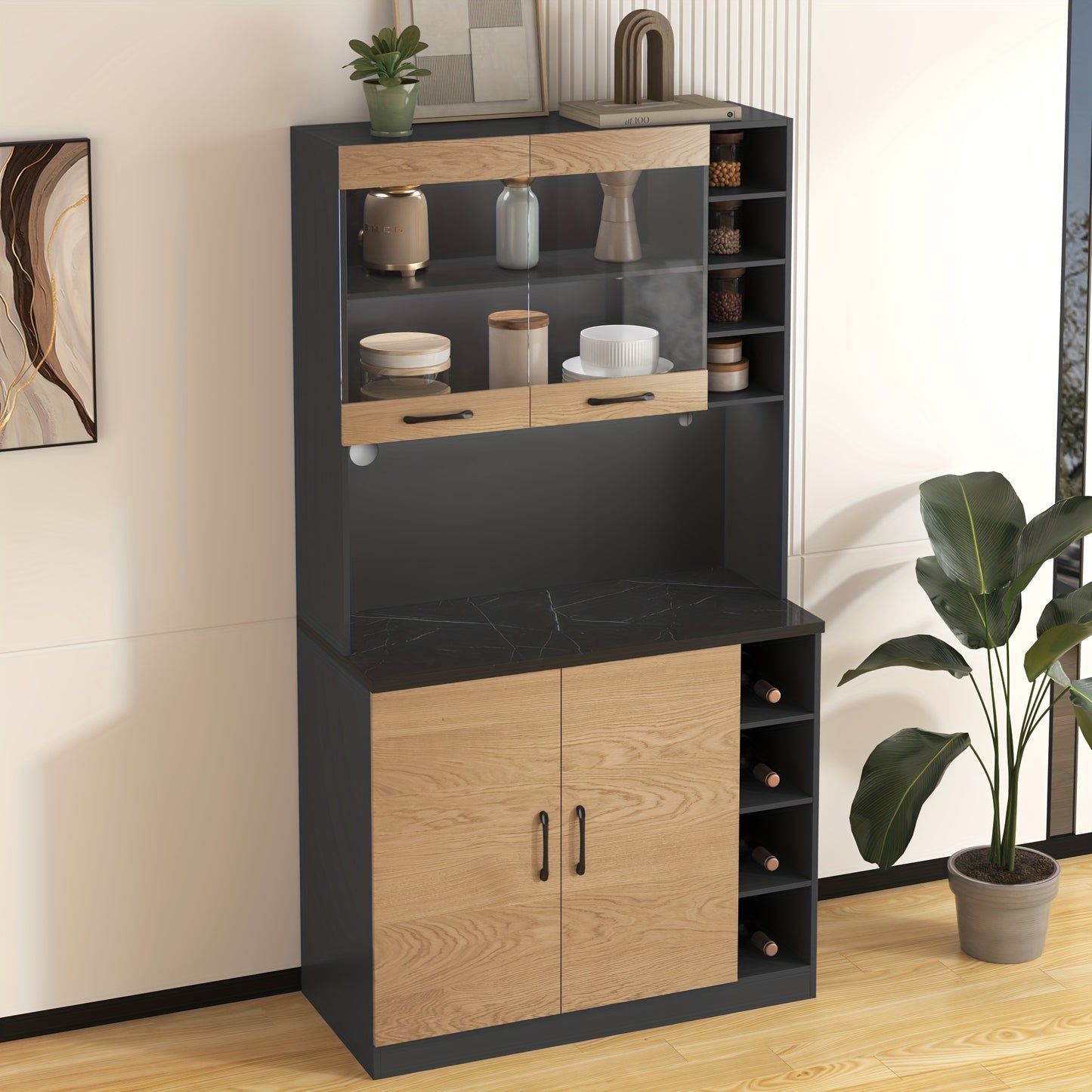 Opbergkast Hal – Schoenenkast – Kast Met Spiegel – Halmeubel – Garderobekast – Hoog Smal Model – Gehard Glas & Volledig Voorgemonteerd
