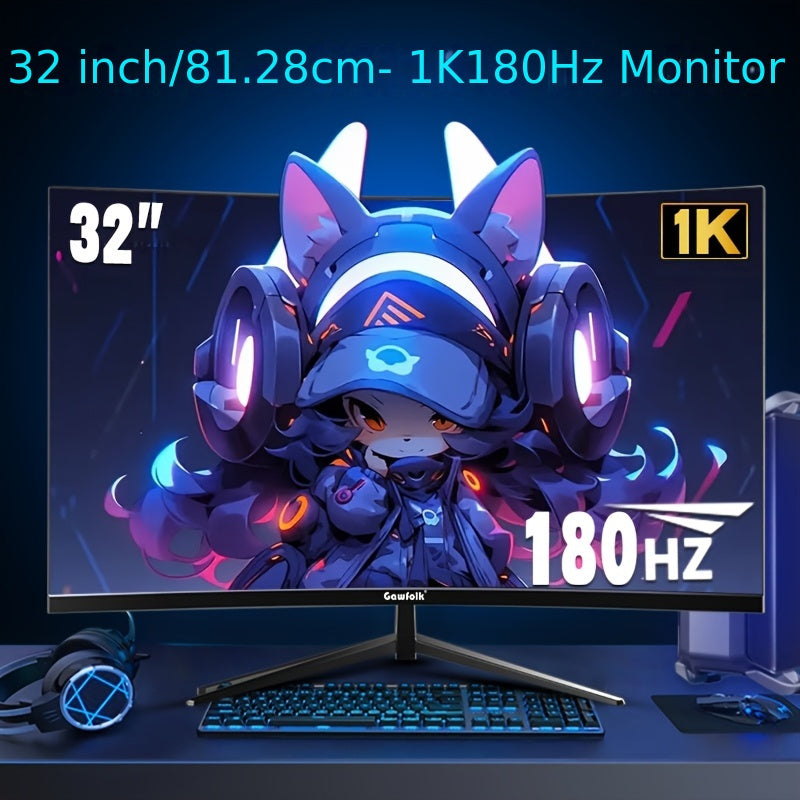Gaming Monitor – Curved Monitor – Full HD Scherm – 32 Inch Scherm – VA Paneel – 180Hz Verversingssnelheid – 1800R Kromming